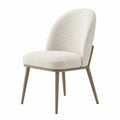 Gepolsterter Bouclé-Stuhl 50 × 60 × 82 cm, Creme/Taupe